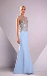 1 of 2 Edward Arsouni Couture FW24945 Light-Blue/Silver