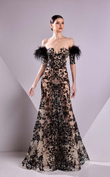 1 of 2 Edward Arsouni Couture FW24959 Black-Nude