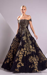 1 of 2 Edward Arsouni Couture FW24963 Black/Gold