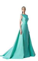 1 of 2 Edward Arsouni Couture 0263 Vert-Aqua