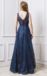 2 of 3 MNM Couture F00625 Navy/Nude