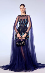 2 of 3 Reverie Couture FW38 Navy Multi