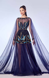1 of 3 Reverie Couture FW38 Navy Multi