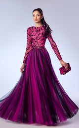 1 of 2 Reverie Couture FW52 Black-Fuchsia