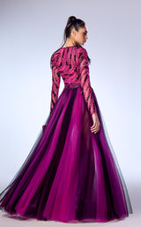 2 of 2 Reverie Couture FW52 Black-Fuchsia