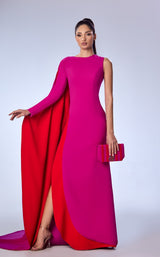 1 of 3 Reverie Couture FW53 Fuchsia-Red