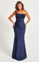 3 of 4 Faviana 11081 Dark Navy