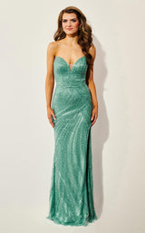 8 of 14 Faviana 11408 Seafoam
