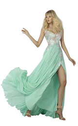 1 of 4 MNM Couture G0855 Aqua
