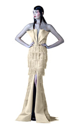 1 of 2 MNM Couture G0971 Beige