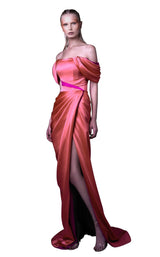 1 of 4 MNM Couture G1052 Fuchsia