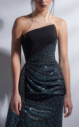 3 of 4 MNM Couture G1251 Black/Green