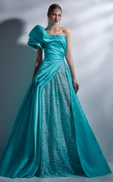 1 of 3 MNM Couture G1256 Aqua