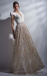 1 of 3 MNM Couture G1272 Beige-White