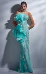 1 of 3 MNM Couture G1287 Aqua