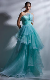 1 of 3 MNM Couture G1288 Aqua
