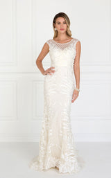 1 of 9 Elizabeth K GL1534 Ivory/Champagne