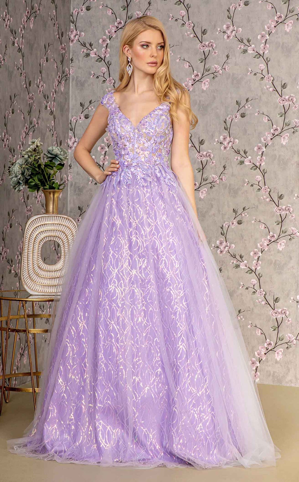 GLS by Gloria GL3398 Prom Dress - Lilac