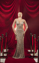 1 of 2 Chic and Holland HF110162 Nude/Silver