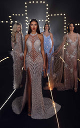 1 of 2 Chic and Holland HF110333 Silver/Nude