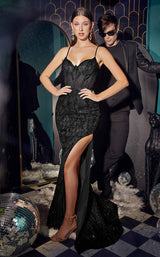 2 of 3 LaDivine J854 Dress black