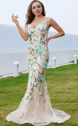 1 of 6 Jadore J23018 Blue-Floral