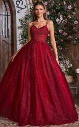 1 of 8 Jadore J26007 Burgundy