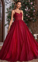 2 of 8 Jadore J26007 Burgundy