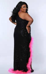 2 of 2 Sydneys Closet JK2311 Jet Hot Pink