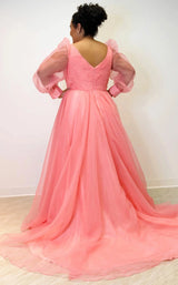 15 of 15 Sydneys Closet JK2317 Dress coral