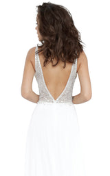 4 of 4 Jovani JVN00944BG Off White
