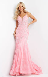 4 of 14 Jovani JVN06475BG Hot Pink