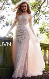 3 of 6 Jovani JVN41677BG Blush-Nude