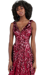 7 of 12 Jovani JVN66727BG Burgundy