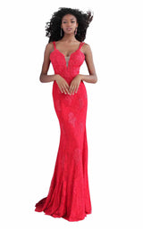 3 of 12 Jovani JVN66971BG Red