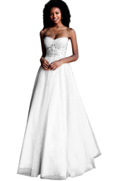4 of 10 Jovani JVN67048BG White