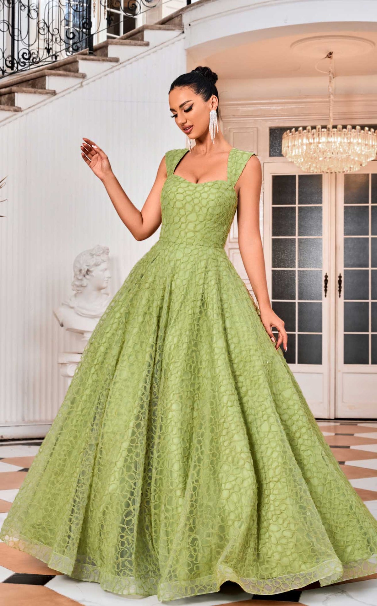 green emerald velvet dress J'Adore Dresses J25001 - Spaghetti Strap High Slit Evening Dress 12 / Emerald