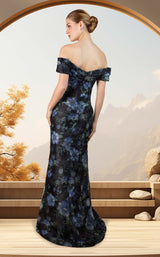 2 of 2 Janique 241020 Twilight Blossoms/Black/Blue