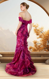 2 of 2 Janique 34983 Rose Bouquet/Fuchsia