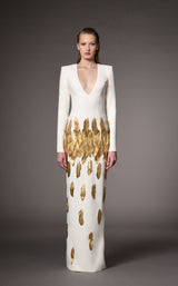 1 of 2 Jean Louis Sabaji 6001017 Cream/Gold