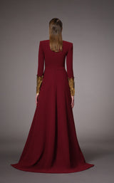2 of 2 Jean Louis Sabaji 600104 Burgundy/Gold