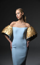 2 of 5 Jean Louis Sabaji 6001140 Light Blue/Gold