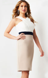 5 of 6 Jovani 07413 Ivory/Taupe