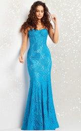 1 of 6 Jovani 07499 Peacock