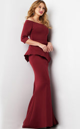 4 of 5 Jovani 08201 Wine