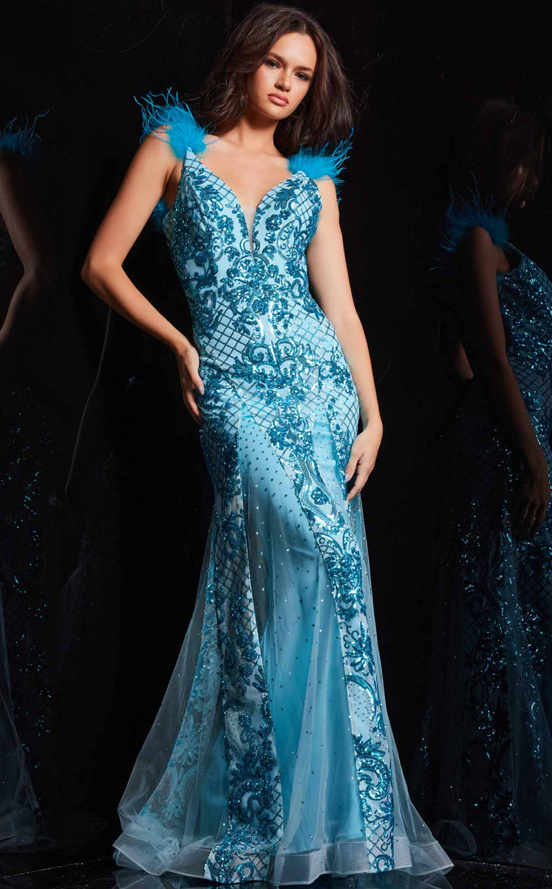 Jovani 22507 Light Blue