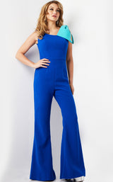 2 of 3 Jovani 22589 Royal/Turquoise