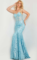 3 of 8 Jovani 22601 Turquoise