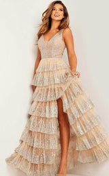 4 of 5 Jovani 22904 Nude/Silver