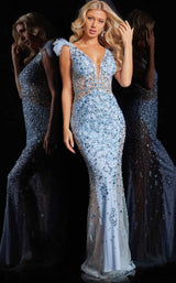 1 of 5 Jovani 22946 Light Blue
